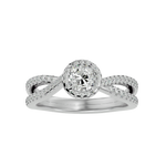 1 ctw Round Lab Grown Diamond Halo Engagement Ring