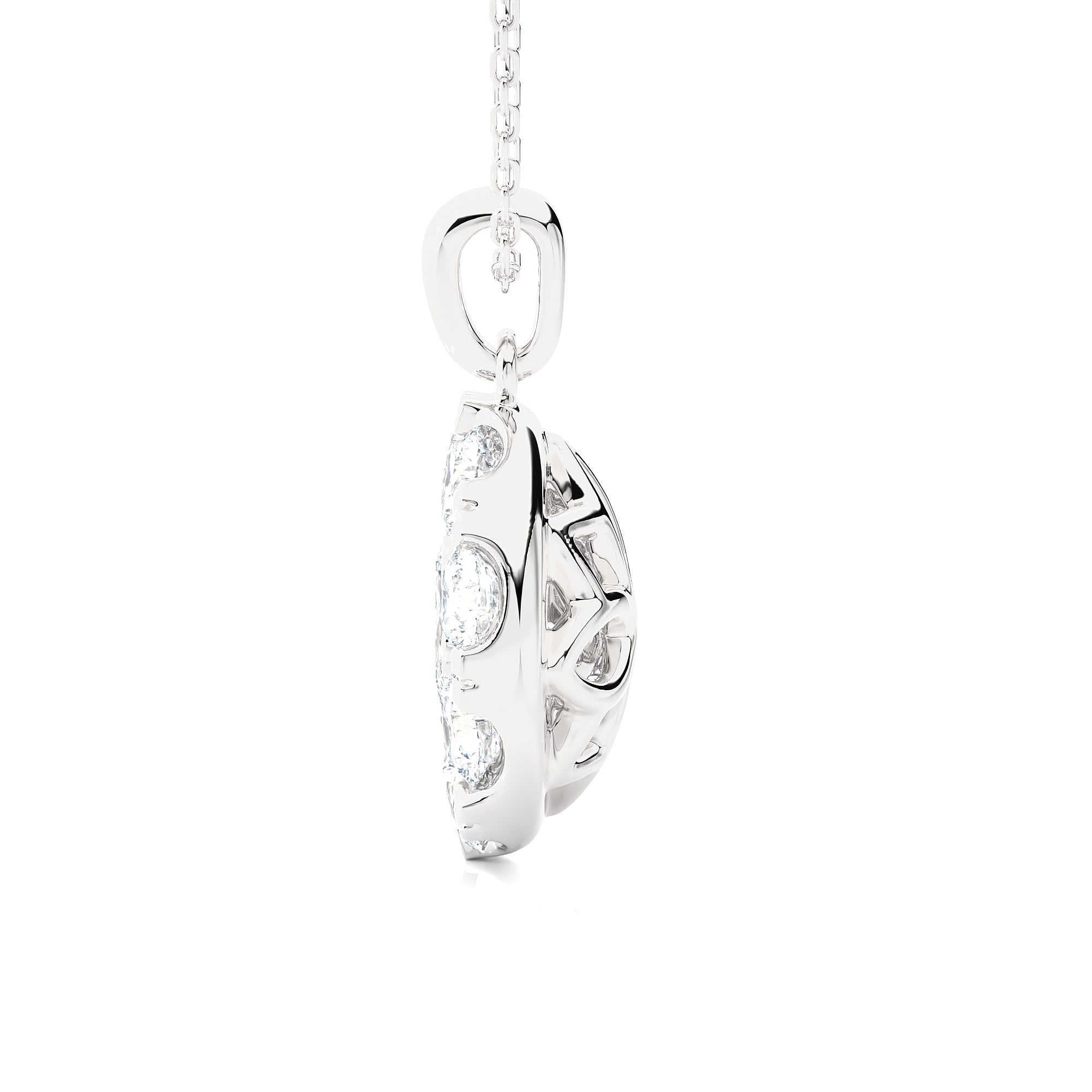 Round Lab Grown Diamond Solitaire Pendant