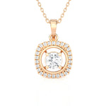 Cushion-Cut Lab Grown Diamond Solitaire Pendant