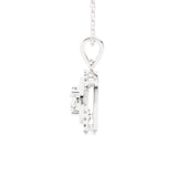 Cushion-Cut Lab Grown Diamond Solitaire Pendant