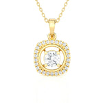 Cushion-Cut Lab Grown Diamond Solitaire Pendant