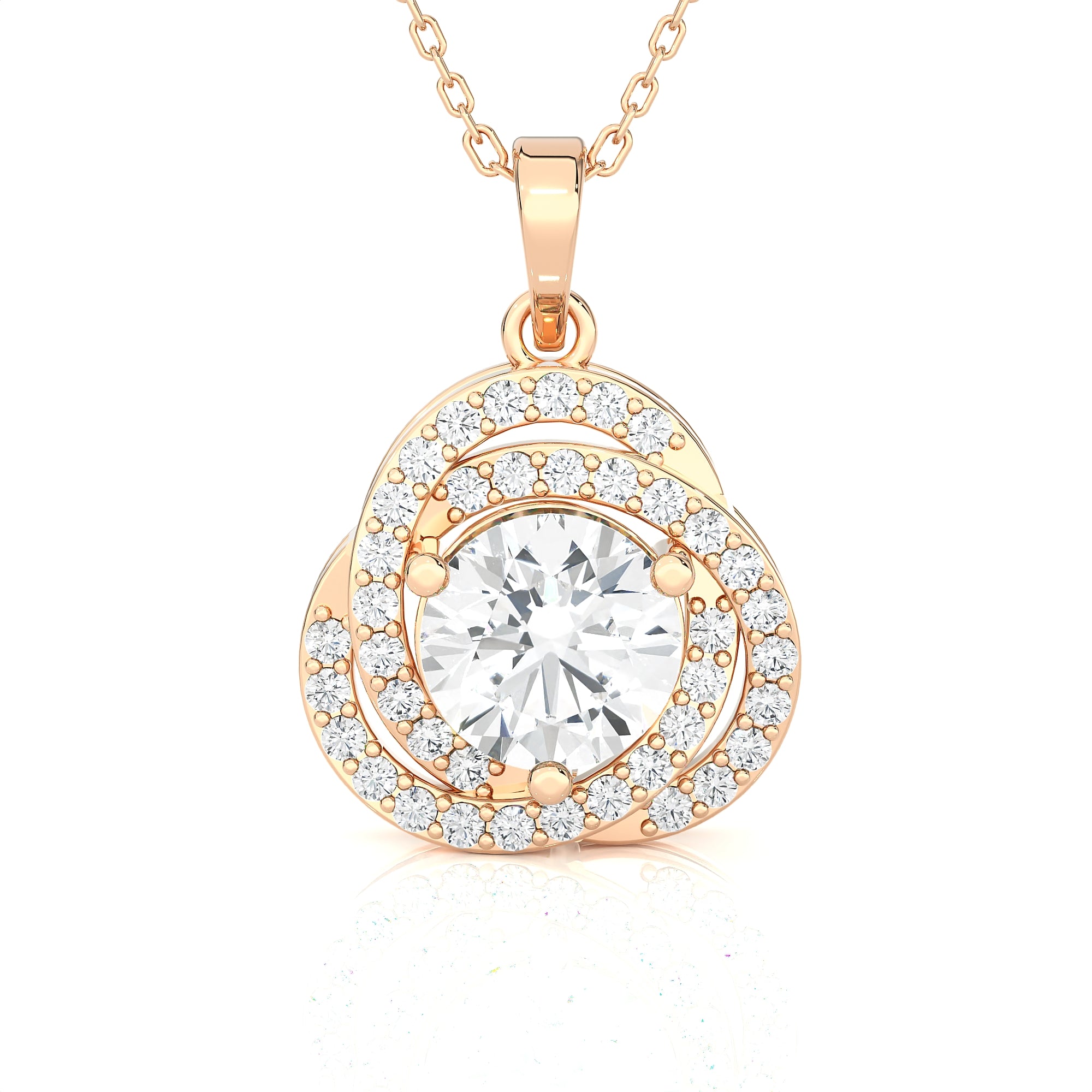 Round Lab Grown Diamond Solitaire Pendant