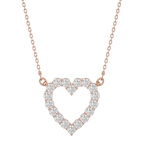 Round Lab Grown Diamond Heart Pendant