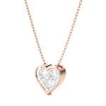 Round Lab Grown Diamond Heart Pendant