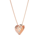 Round Lab Grown Diamond Heart Pendant