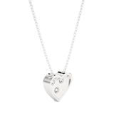 Round Lab Grown Diamond Heart Pendant