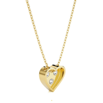 Round Lab Grown Diamond Heart Pendant