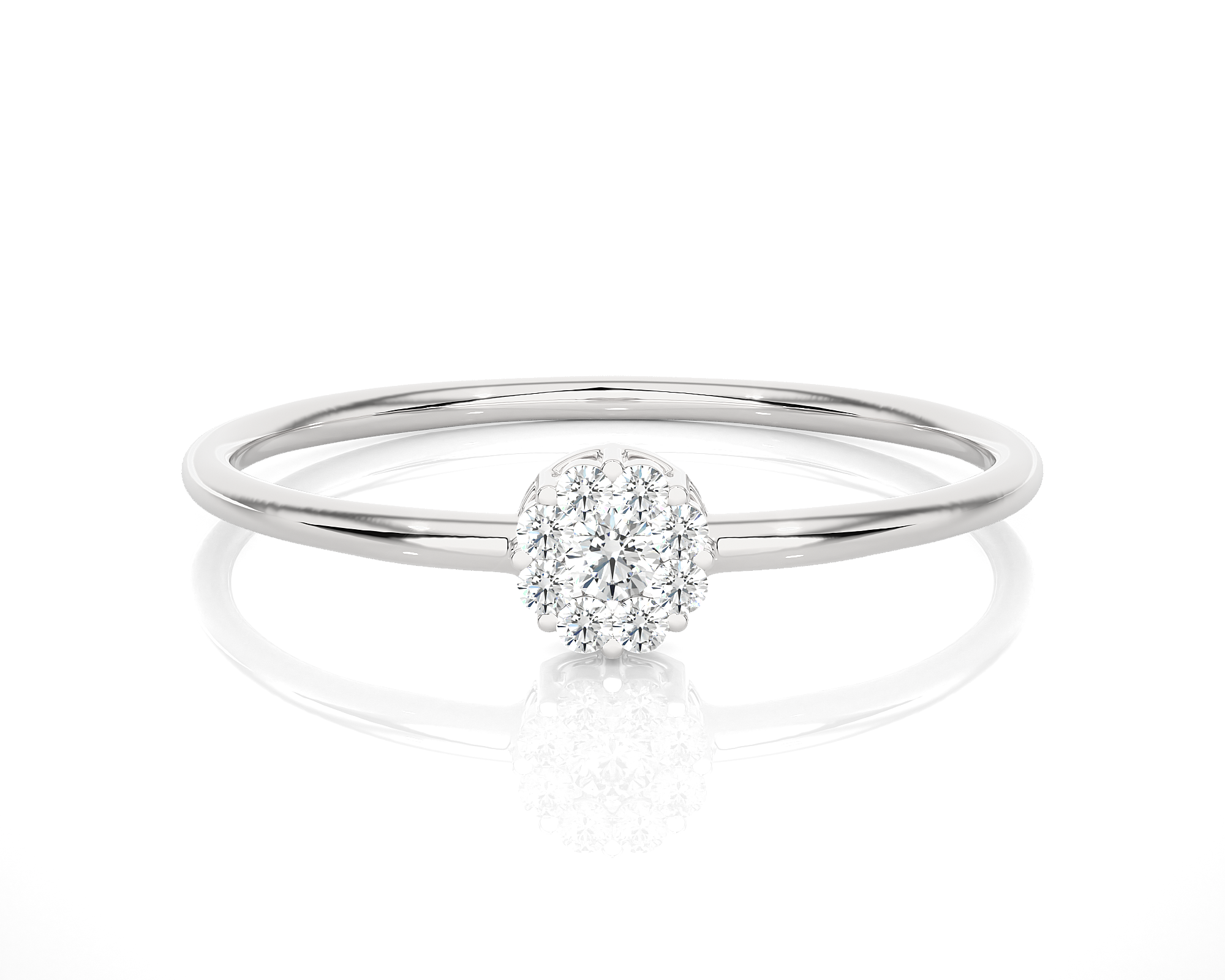 1/10 ctw Round Lab Grown Diamond Ring