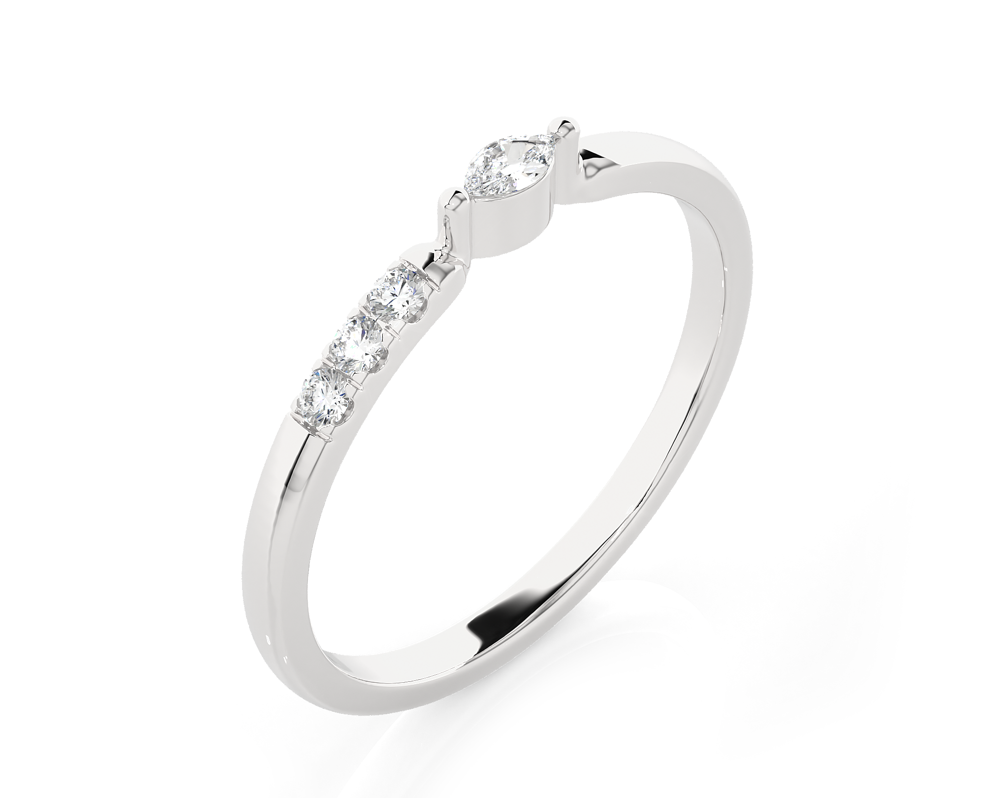 1/8 ctw Round Lab Grown Diamond Ring