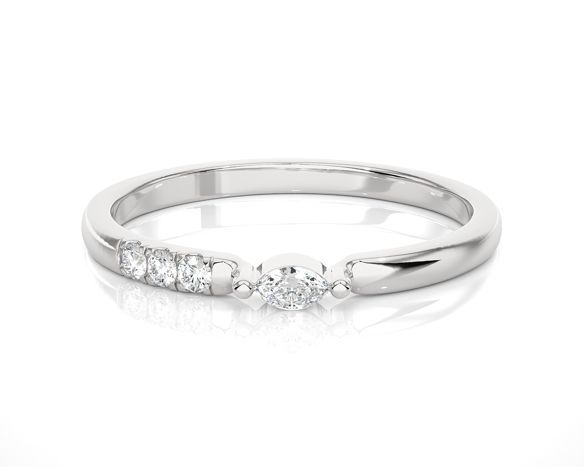 1/8 ctw Round Lab Grown Diamond Ring