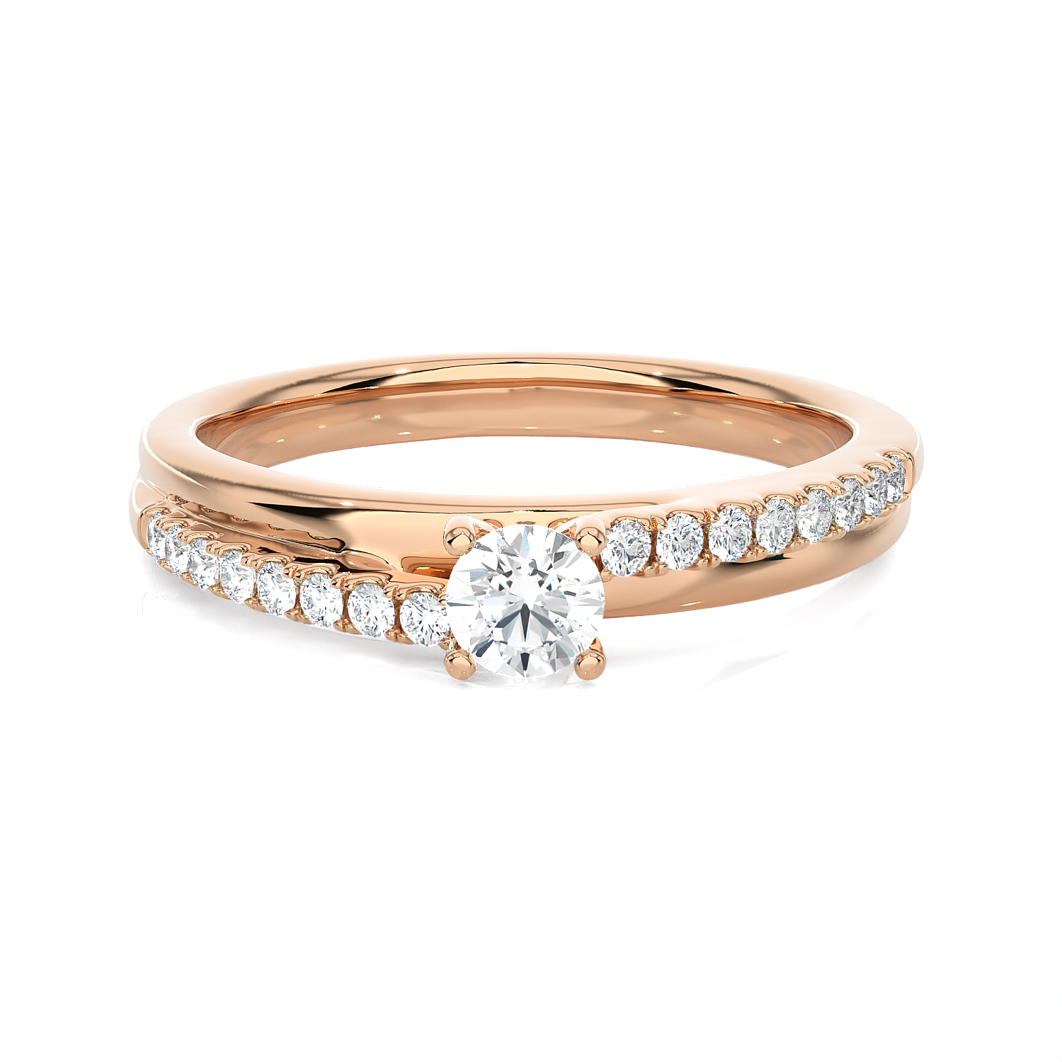 3/8 ctw Round Lab Grown Diamond Ring