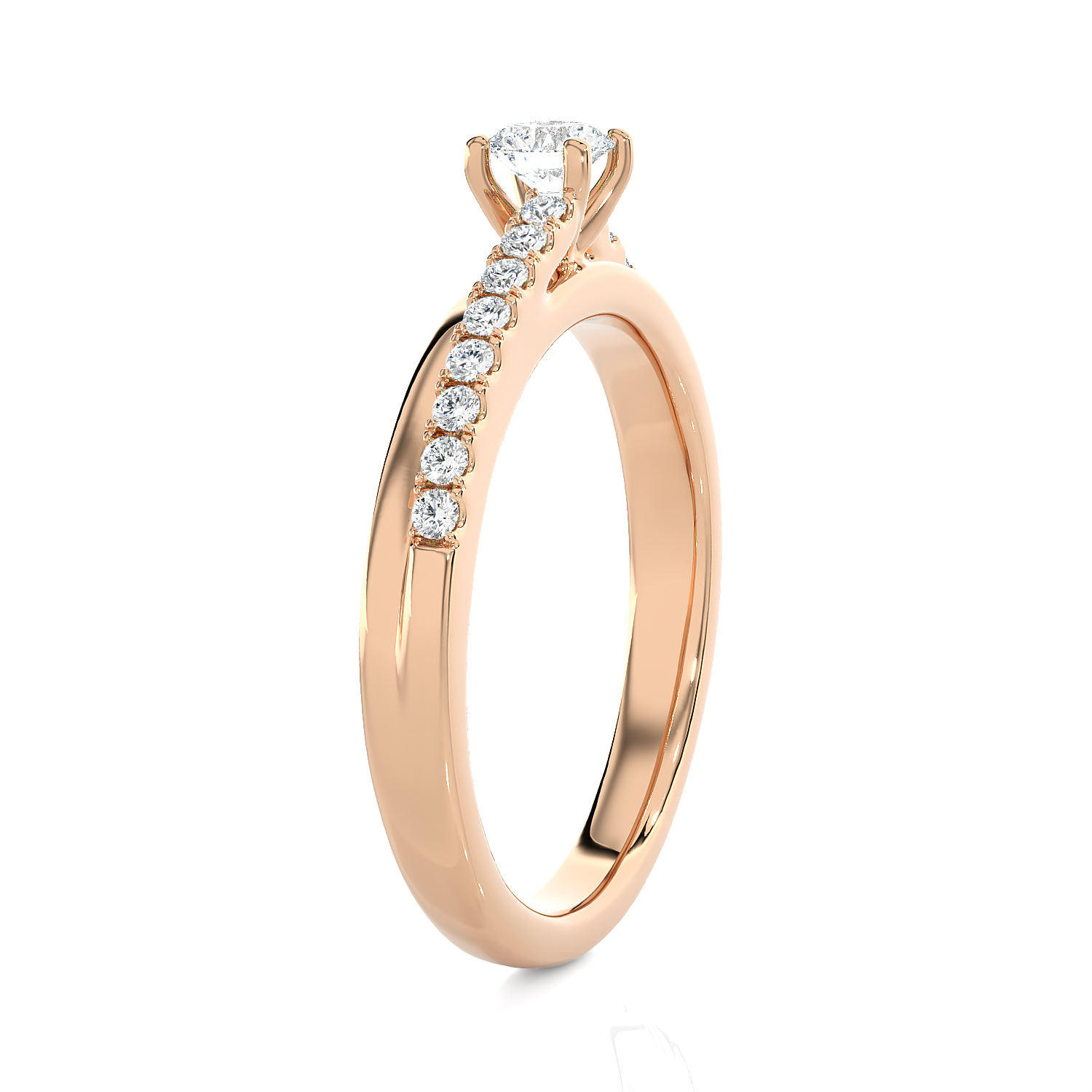 3/8 ctw Round Lab Grown Diamond Ring