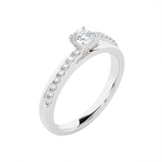 3/8 ctw Round Lab Grown Diamond Ring