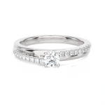 3/8 ctw Round Lab Grown Diamond Ring