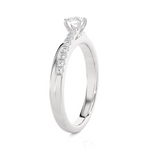 3/8 ctw Round Lab Grown Diamond Ring