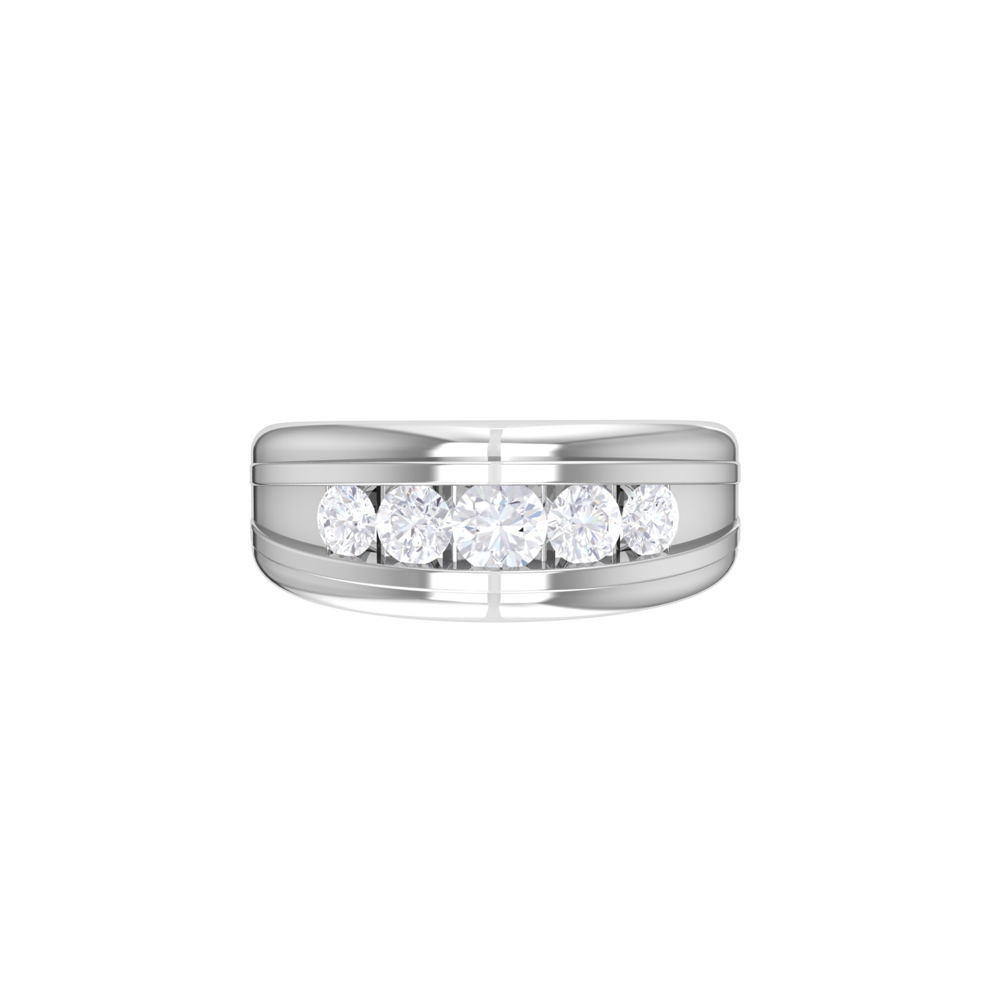 1 ctw Round Lab Grown Diamond Men's Ring