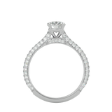 1 3/8 ctw Round Lab Grown Diamond Side Stone Engagement Ring