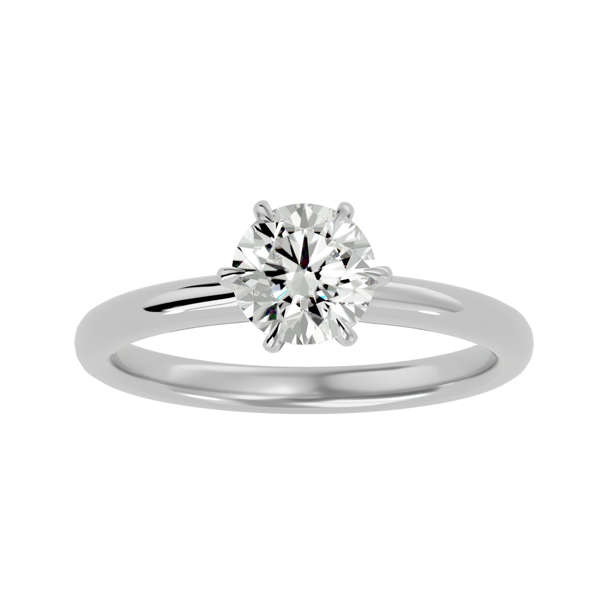 1 ctw Round Lab Grown Diamond Solitaire Engagement Ring