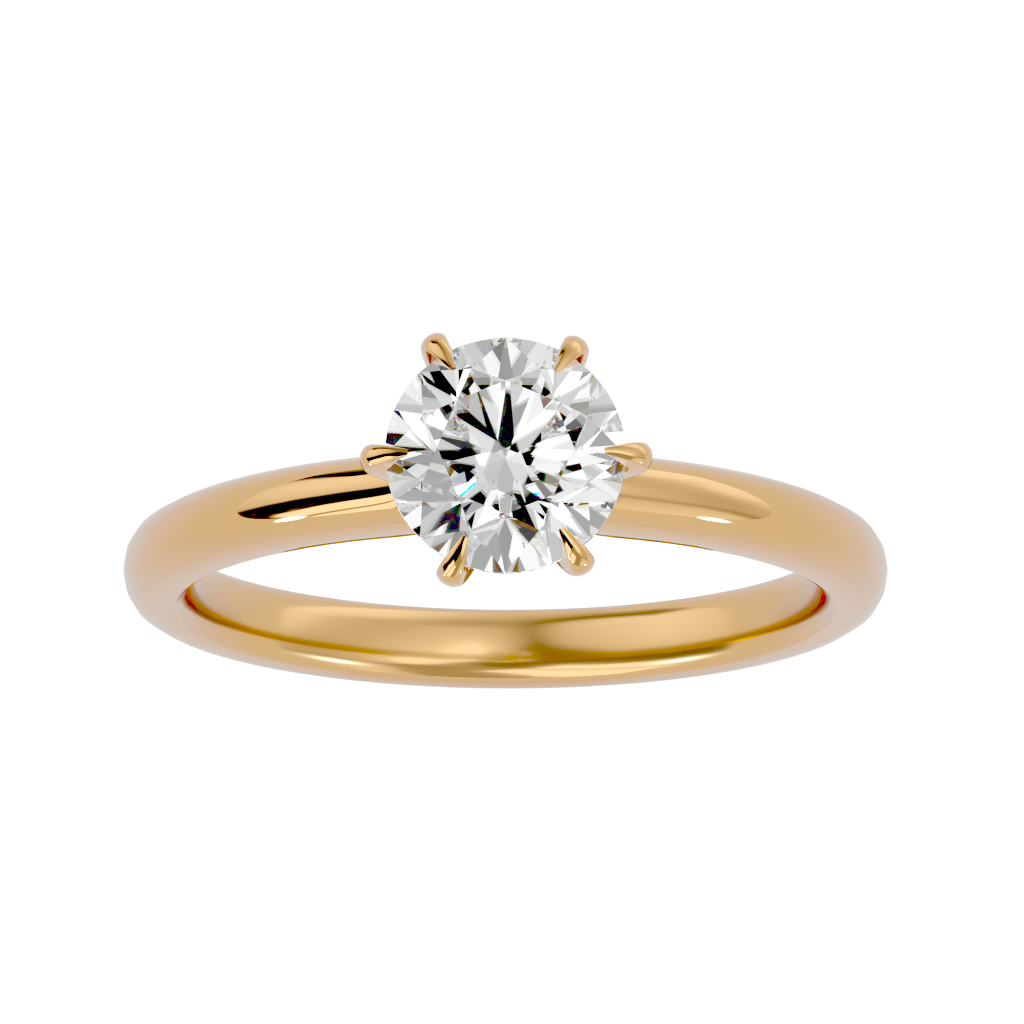 1 ctw Round Lab Grown Diamond Solitaire Engagement Ring