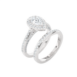 Pear-Shaped Lab Grown Diamond Bridal Ring