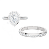 Pear-Shaped Lab Grown Diamond Bridal Ring