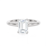 Emerald-Cut Lab Grown Diamond Halo Engagement Ring