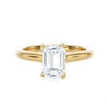 Emerald-Cut Lab Grown Diamond Halo Engagement Ring