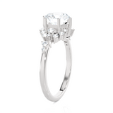 1 3/4 ctw Round Lab Grown Diamond Side Stone Engagement Ring