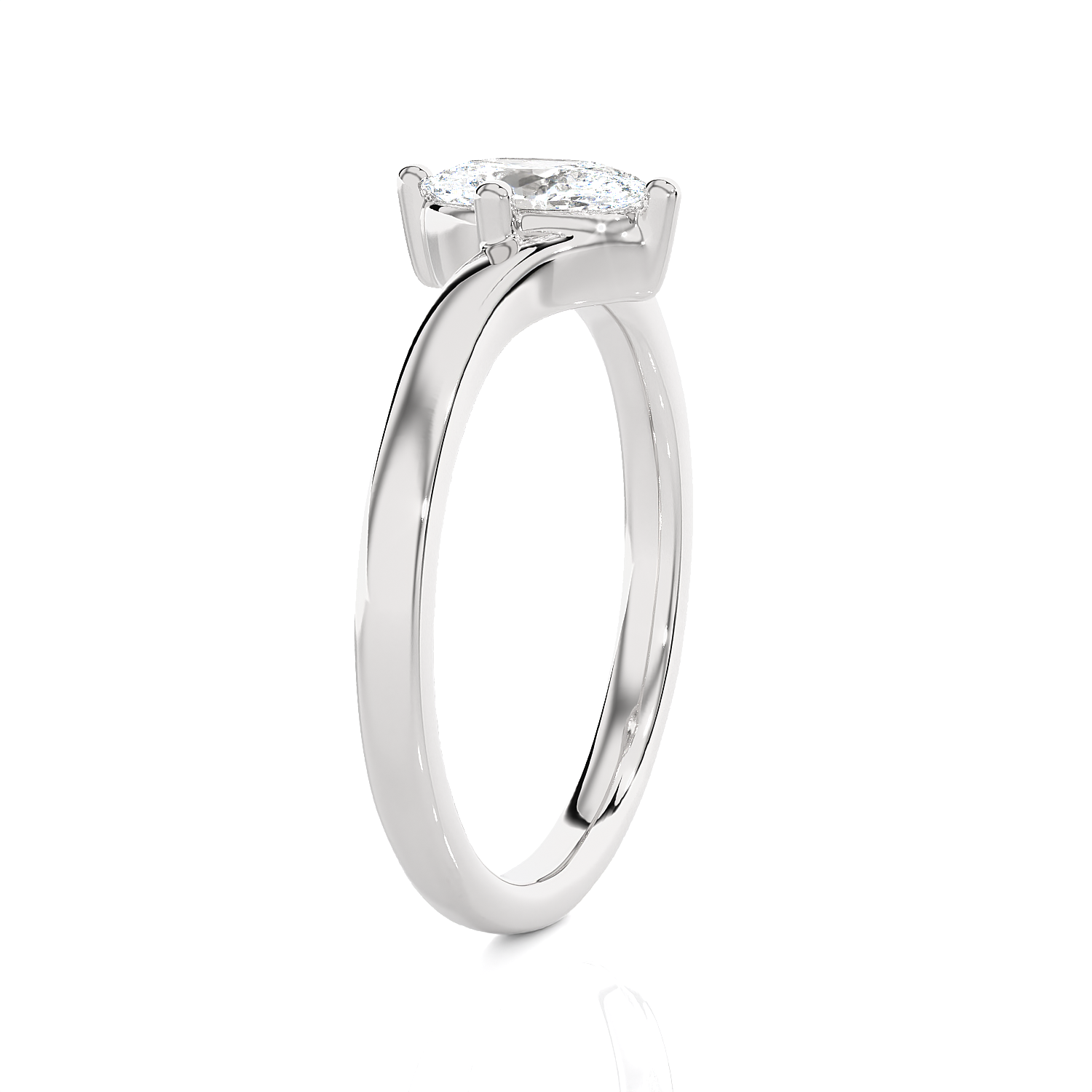 Marquise Lab Grown Diamond Solitaire Engagement Ring