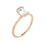 1 ctw Emerald-Cut Lab Grown Diamond Solitaire Engagement Ring