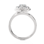 1 ctw Round Lab Grown Diamond Halo Engagement Ring