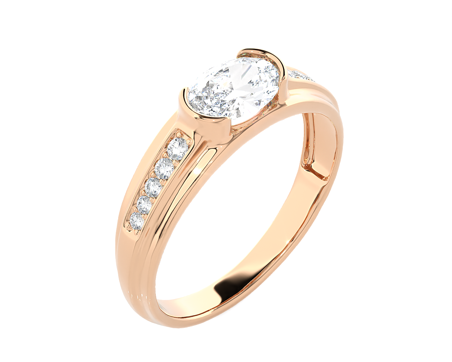 7/8 ctw Round Lab Grown Diamond Ring