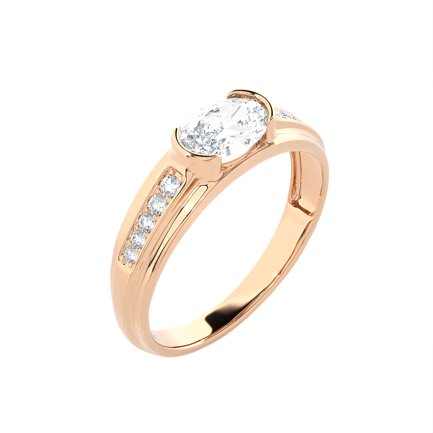 7/8 ctw Round Lab Grown Diamond Ring