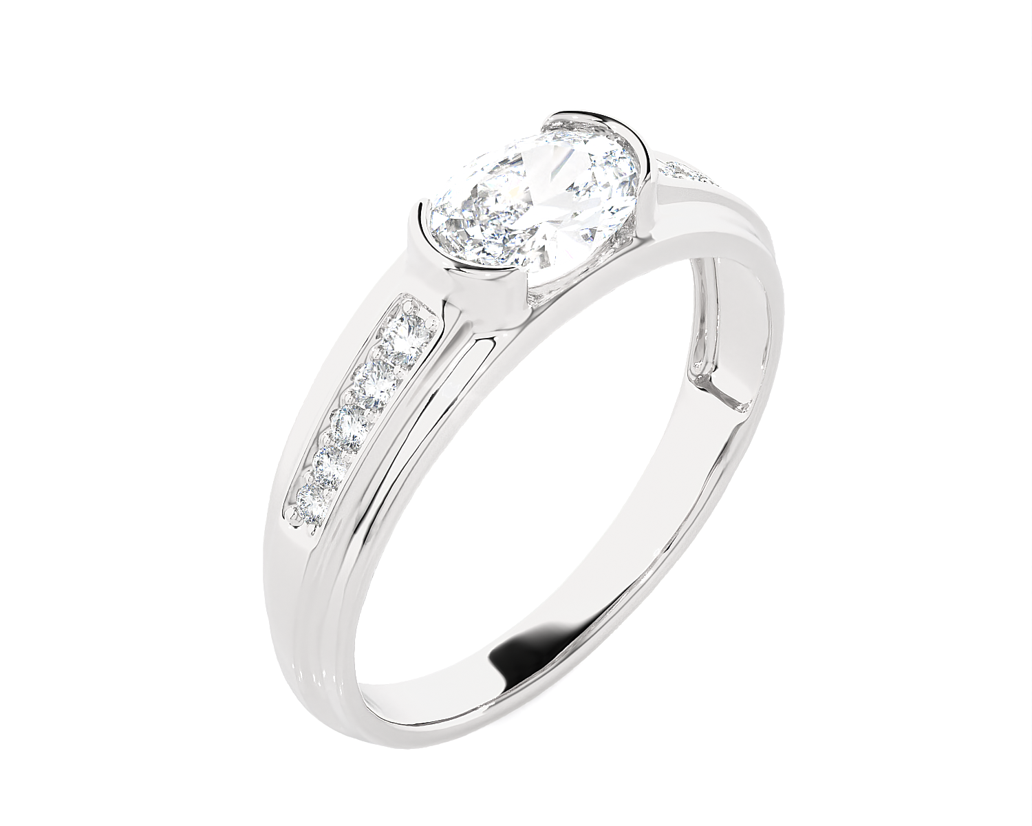 7/8 ctw Round Lab Grown Diamond Ring