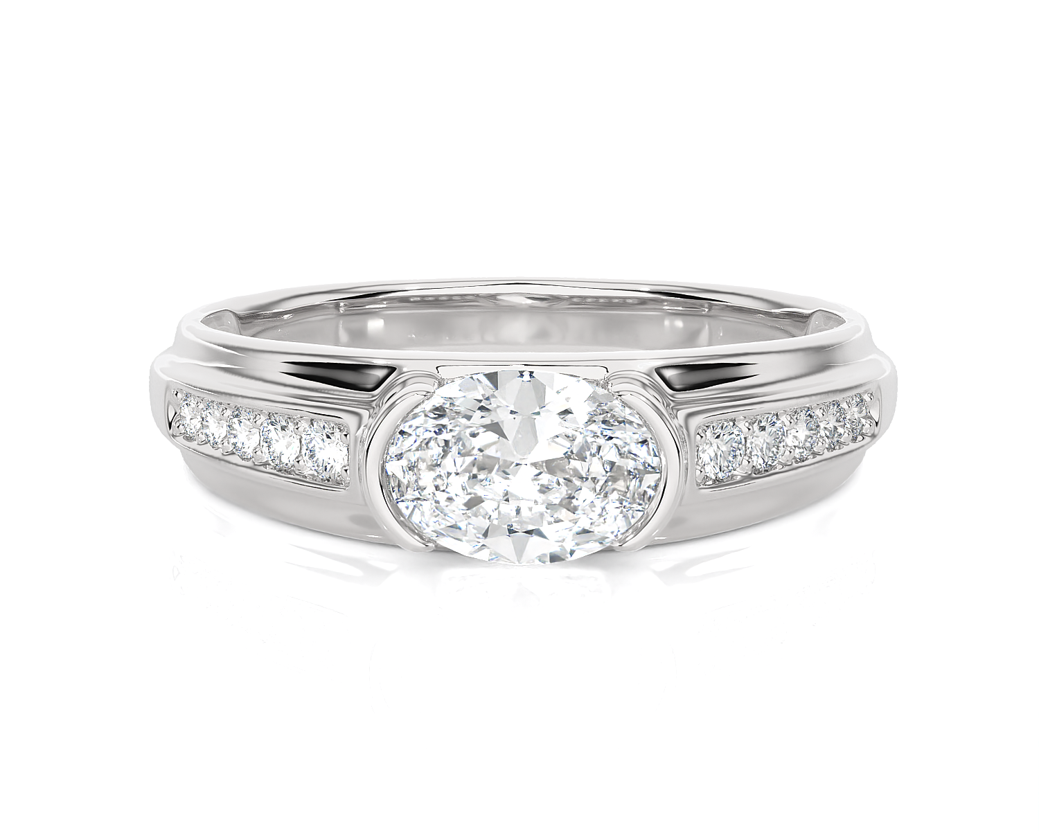 7/8 ctw Round Lab Grown Diamond Ring