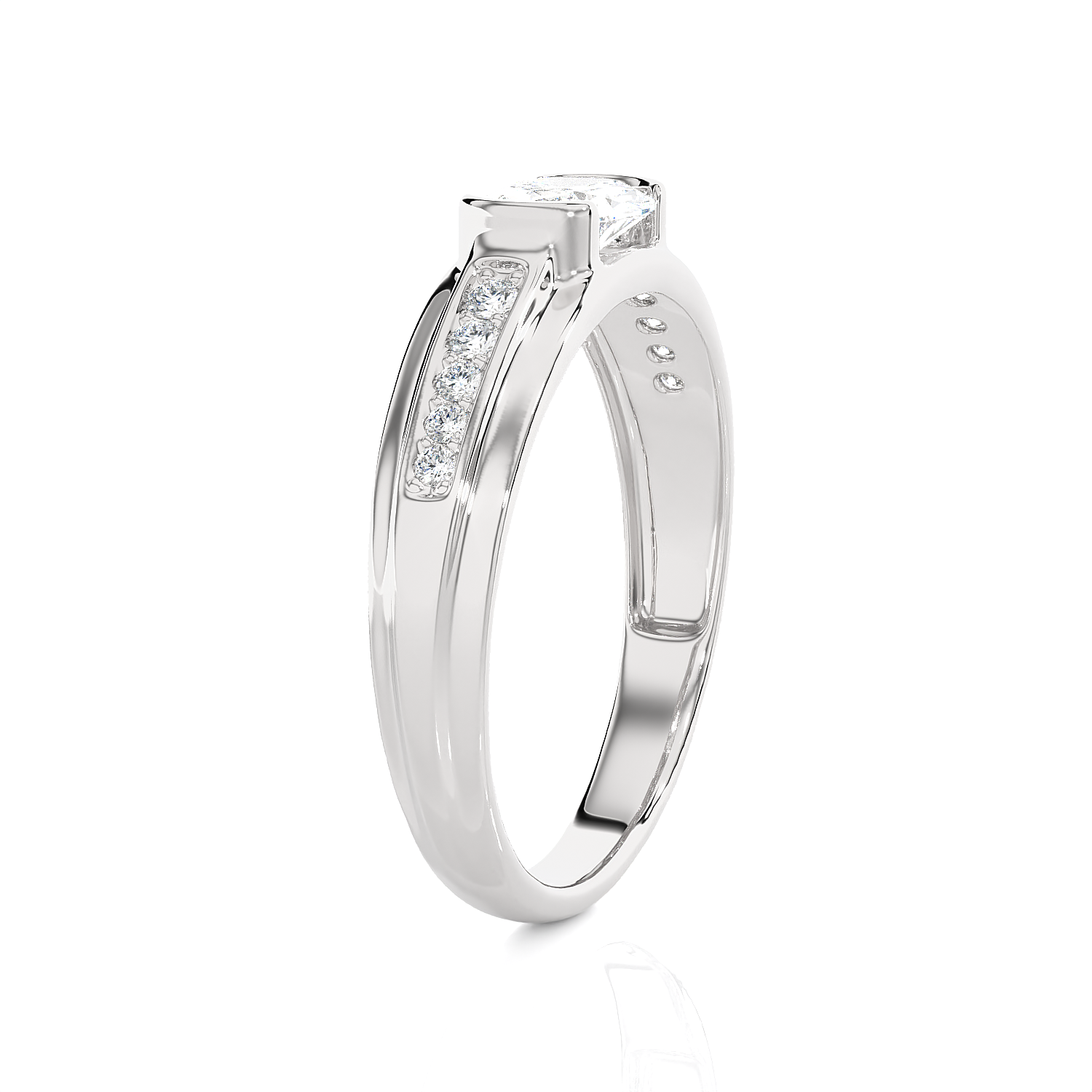 7/8 ctw Round Lab Grown Diamond Ring