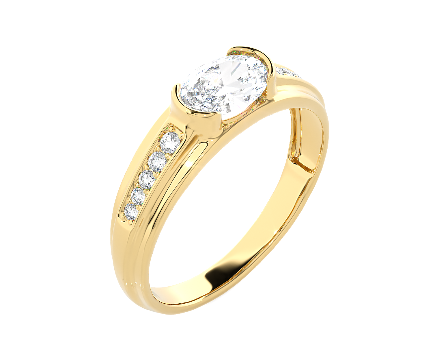 7/8 ctw Round Lab Grown Diamond Ring