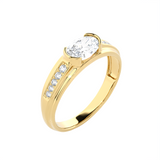 7/8 ctw Round Lab Grown Diamond Ring