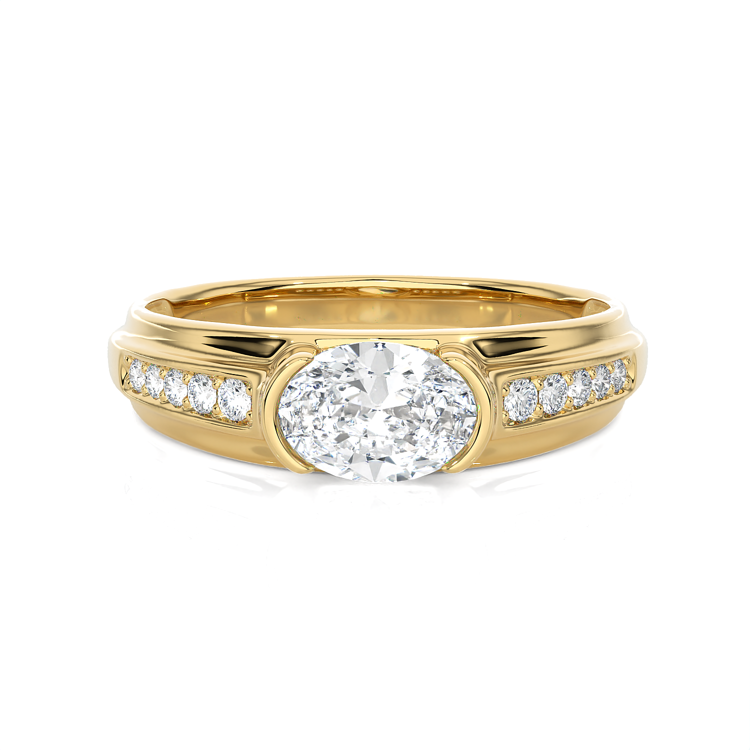 7/8 ctw Round Lab Grown Diamond Ring