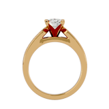 3/4 ctw Round Lab Grown Diamond Side Stone Engagement Ring