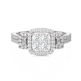 5/8 ctw Round Lab Grown Diamond Halo Engagement Ring