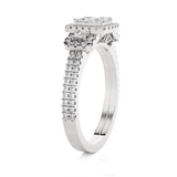 5/8 ctw Round Lab Grown Diamond Halo Engagement Ring