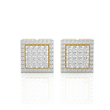 Round Lab Grown Diamond Halo Stud Earrings