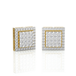 Round Lab Grown Diamond Halo Stud Earrings