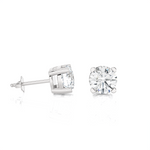 Round Lab Grown Diamond Solitaire Stud Earrings