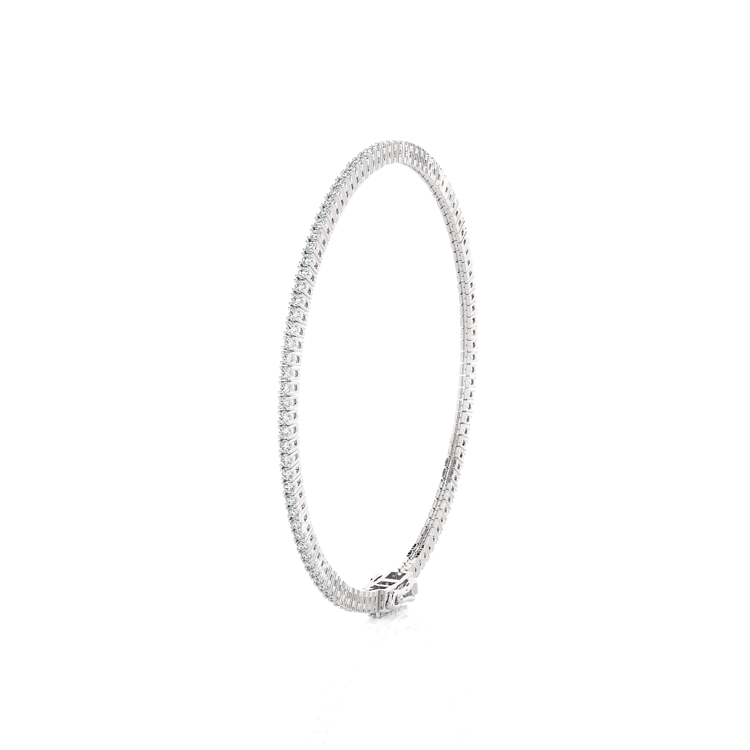 Round Lab Grown Diamond Tennis Bracelet