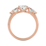 3 ctw Pear-Shaped Three Stone Lab Grown Diamond Ring