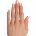 3 ctw Pear-Shaped Three Stone Lab Grown Diamond Ring