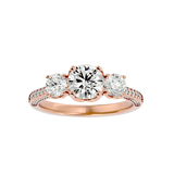 2 ctw Round Three Stone Lab Grown Diamond Ring