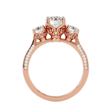 2 ctw Round Three Stone Lab Grown Diamond Ring
